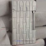 AAA Clone S.T. Dupont Ligne 2 Lines Pattern Silver Plated Cigar Lighter